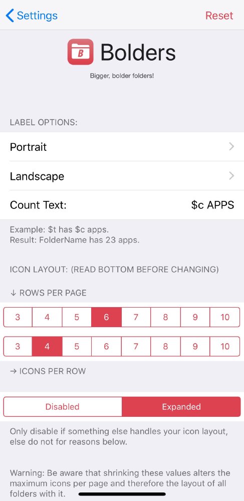 A screenshot that showcases a feature of Bolders